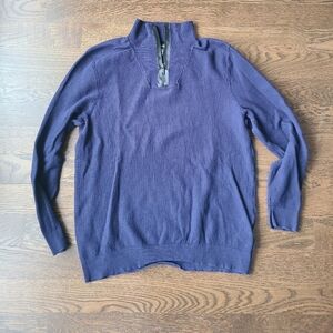 Alfani Men's Blue  men's sweater 1/4 zip size XL